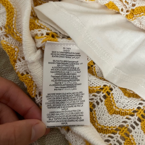 NWT BCBGeneration orange/white striped skirt - Picture 5 of 6